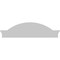 Ekena Millwork Segment Arch W/ Flankers 4 Spoke Architectural Grade PVC Pediment, 44"W x 12"H x 2-1/2"P PEDPS044X120SGF04 - alternate 6